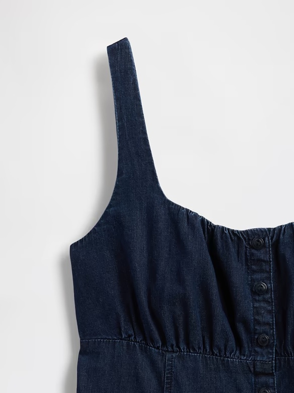 GAP UltraSoft Denim Square-Neck Mini Dress Vacation Outfit Small - Picture 6 of 12